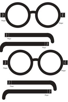 an image of harry potter glasses with the words harry potter written on them and their names