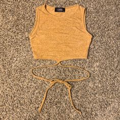 Thin Sweater Like Material. Never Worn Just Tried On. Nwot. Has Cute Little Wrap Around Tie. Color Is Orange-Tan Crop Tank, Wrap Around, Color Orange, Womens Tops, Crop Tops, Orange, Women Shopping, Color