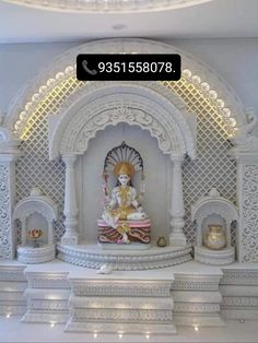 Marble Singhasan Design, Makrana Marble Mandir, Marble Mandir Design For Home, Marble Pooja Room, Marble Mandir Design, Marble Temple For Home, Dev Ghar, Home Temple Design