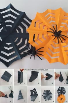 how to make a paper spider web decoration for halloween or any time of the year