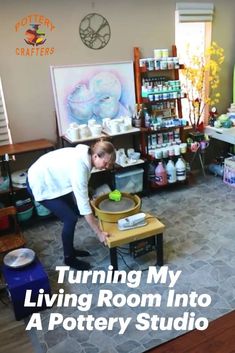 Turning my Living Room into a Pottery Studio At Home Pottery Studio, Home Pottery Studio, Small Pottery Studio, Home Pottery, My Living Room, Studio Ideas, Pottery Studio