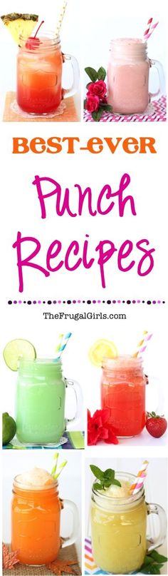 the best ever punch recipe in mason jars