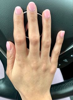 Dip Nail Ideas Pink, Bubble Bath Color Nails, Blush Pink Dip Nails, Oval Manicure Ideas, Short Nails Bubble Bath, Short Minimalist Dip Nails, Short Pink Powder Nails, Extra Short Oval Nails Acrylic, Oval Vs Square Nails