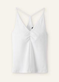 Halterneck Tank Top | ME+EM Versatile White Beach Tops, Versatile White Beach Top, White Cami Tops For Layering, Solid Summer Stretch Tops, Elegant Summer Tank Top For Everyday, Stretch Summer Tops For Everyday Wear, Summer Stretch Tops For Everyday, Versatile White Tops For Vacation, Versatile White Top For Vacation