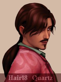 an animated man with long hair and a mustache