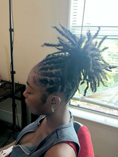 Faux Locs Colored, Loc Hairstyles, Dreadlock Styles, Lock Style, Locs Hairstyles, Loc Styles, Faux Locs