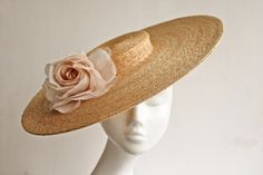 Montpellier Rose Hat - Beautiful Wide-Brimmed Wedding Hat - Silk & Straw by AndTheyLovedHats on Etsy https://www.etsy.com/listing/780095357/montpellier-rose-hat-beautiful-wide Mother Of The Bride Hats, Dior New Look, Straw Boater Hat, New Look Fashion, Rose Hat, Straw Boater, Wide Brim Straw Hat, Bride Hat, Elegant Hats