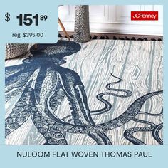 an octopus rug is on sale for $ 15 99