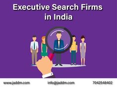 people looking through a magnifying glass with the words executive search firm in india