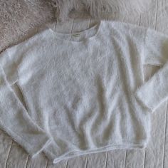 New Without Tags Free Kisses Womens Fuzzy Sweater. Super Comfy And So Soft! Never Worn No Stains Or Blemishes Smoke Free Home Offer Welcome! White Soft Knit Tops With Cozy Fit, White Soft Knit Cozy Fit Tops, White Tops With Soft Texture, White Soft Knit Cozy Tops, White Fuzzy Sweater, Fuzzy Sweater, Colorful Sweaters, Sweaters For Women, Women Shopping