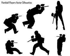 Paintball Players Silhouette Vector Paintball Silhouette, Paintball Cookies, Paintball Invitations, Paintball Funny, Diy Cake Topper Birthday