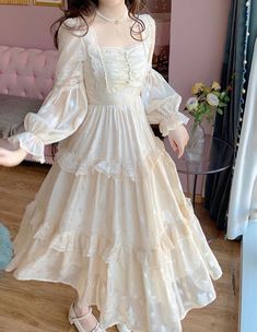 Classy Party Dress, Vintage Fairy Dress, Fairy Dress Women, Elegant Princess Dress, Classy Party, Fairycore Dress, Party Dress Classy, Lace Panel Dress, Vintage Fairy