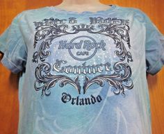 HARD ROCK CAFE youth XL tee Orlando rock n roll couture Florida kids T shirt This is a previously-owned, youth-extra-large (YXL), light blue T-shirt with “Hard Rock Café Couture / Orlando” printed on the front. It measures approximately 17 inches (from underarm seam to underarm seam) and is in good condition (Hard Rock Couture brand, 95% cotton / 5% spandex). The Hard Rock Cafe is a chain of casual dining restaurants that covers the walls with rock ‘n’ roll memorabilia. There are more than 143 H Hard Rock Cafe Tshirt, Hard Rock Cafe Shirt, Light Blue T Shirt, Casual Dining Restaurant, Rock T Shirts, Rock Cafe, Casual Dining, Hard Rock Cafe, Blue T Shirt