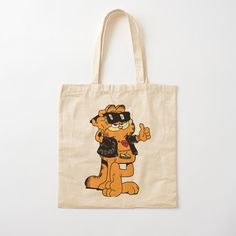 100% cotton reusable shopping carry bag with digital print on one side. Punk Garfield Punk Garfield, Garfield Accessories, Pinterest Ideas, Pretty Prom Dresses, Birthday List, Fat Cats, Cotton Tote Bag, Carry Bag, Cotton Tote Bags