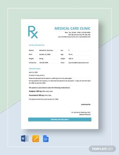 medical care clinic invoice template