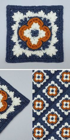 Easy Crochet Flower, 366 Days, Crochet Flower Squares, Flower Step By Step, Gorgeous Crochet, Granny Square Crochet Patterns Free, Flowers Easy, Crochet Flowers Easy, Crochet Idea