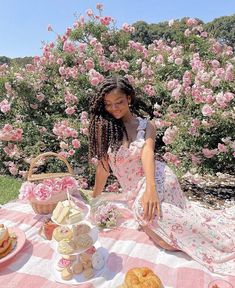 Spring Aesthetic Black Women, Summer Tea Party Outfit, Hair Stretching, Study 2023, Cottage Princess, September Vibes, Princess Photoshoot, Black Cottagecore, Candid Pics