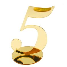 the number five is gold in color