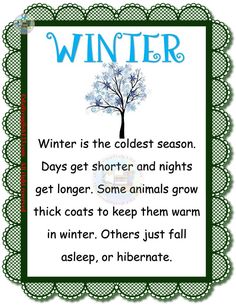 a winter poem with an image of a tree