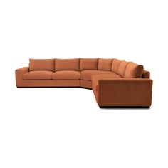 Never run out of room to get cozy on this spacious and accommodating curved corner sectional which showcases deep, plush seating and wide armrests. Holt Pink Mid Century Modern Modular Wedge Corner Sectional Sofa - Plush Terra Rose - Mocha Pink Mid Century Modern, Pink Mid Century, Corner Sectional Sofa, Corner Sectional, Relax Time, Getting Cozy, Room Sofa, Sectional Sofa, Mocha