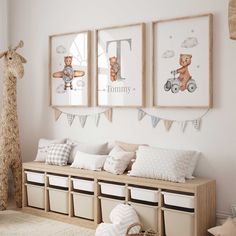 a baby's room with teddy bears and toys