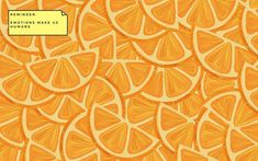 an orange background with lots of sliced oranges