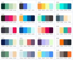 the color chart for all different colors in this page, it is very easy to see