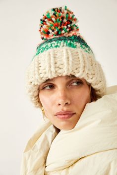 Make any outfit instantly cooler with this Free people beanie while keeping you warm. The perfect cool weather accessory, this beanie features mixed patterns and a super soft fabrication. White Cozy Beanie For Cold Weather, White Casual Crochet Hat For Cold Weather, Casual White Crochet Hat For Cold Weather, White Trendy Crochet Hat For Winter, Cozy White Beanie For Cold Weather, Trendy White Crochet Winter Hat, Cozy White Crochet Hat For Cold Weather, Playful White Beanie For Winter, White Crochet Knit Hat For Winter