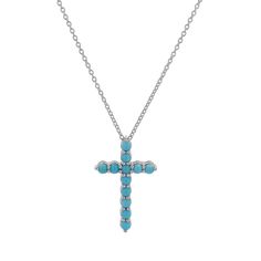 This modern Turquoise Cross necklace is handset in 14K Solid Gold with vibrant mm natural Turquoise. The Cross brings hope and faith to many and turquoise is a stone know to bring luck, peace and protection. Wear it as a reminder of strength and love. Pairs beautifully with our Turquoise Bead Bar Necklace.

Size: 25mm(H) x 15mm(W)
2.5mm Turquoise beads
Solid 14K Gold
Lifetime Guarantee
Made in Los Angeles
Due to the nature of Turquoise, color may vary Stone Cross Necklace, Turquoise Cross Necklace, Birthday Things, Bead Bar Necklace, 55th Birthday, Fantasy Land, Cross Necklaces, Silver Turquoise Jewelry, Bead Bar