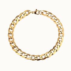 *NEW IN Details:   Length 18cm Width 5mm   18k Gold Plated   FREE Insured Shipping (Worldwide) Elegant Gold Bracelet With Rectangular Links In Stainless Steel, Elegant Stainless Steel Chain Bracelet With Rectangular Links, Elegant Metal Cuban Link Bracelet With Curb Chain, Formal Gold-toned Stainless Steel Link Bracelet, Elegant Curb Chain Bracelet With Rectangular Links, Elegant Cuban Link Bracelet With Rectangular Links, Elegant Gold Curb Chain Bracelet, Elegant Stainless Steel Chain Link Bracelet, Elegant Stainless Steel Jewelry With Curb Chain