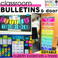 classroom bulletins and bulletin boards with the words, we are better together