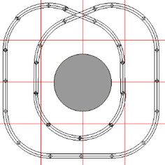 the diagram shows how to draw a circular object with lines and dots on it,