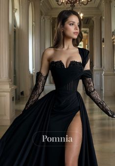 Elegant Black Prom Dresses, Homecoming Formal Dresses, One Shoulder Prom Dress, Beach Wedding Dress Boho, Stunning Prom Dresses, Mother Wedding Dress, Long Sleeve Prom, Formal Evening Dress, Black Prom