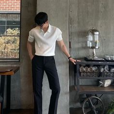 Polo Outfit Men, Polo Shirt Outfit Men, Guys Fashion Casual, Chuncheon, Polo Shirt Outfits, Mens Smart Casual Outfits, Polo Outfit, Shirt Outfit Men, Formal Men Outfit