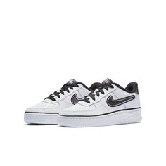 Nike Air Force 1 LV8 Sport'White Black' GS White/Black-White AR0734-100 Nike Air Force 1 07, Nike Cortez Sneaker, Vans Old Skool Sneaker, Nike Air Force 1, Air Force 1, Nike Air Force, Vans Sneaker, Air Force, Nba