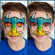 Kids Halloween Face, Monster Face Painting, Face Painting For Boys, Girl Face Painting, Kids Face Paint, Monster Face, Painting Tattoo, Face Painting Halloween, Boy Face