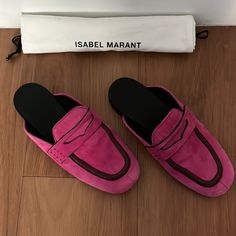 Great Condition Marant Shoes, Isabel Marant Shoes, Suede Loafers, Pink Suede, Isabel Marant, Flat Shoes Women, Loafer Flats, Loafers, Women Shoes