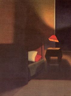 an image of a room with a lamp on the floor