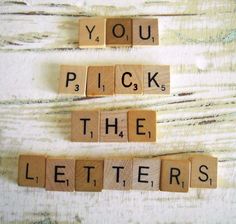 letters spelling you pick the letters on wooden blocks