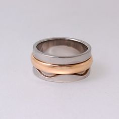 two tone gold and silver wedding band