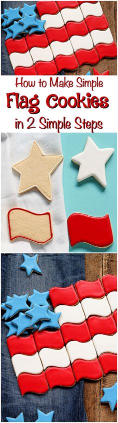 how to make simple flag cookies in 2 simple steps