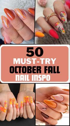 Fall Pink Nails, Fall Nail Inspiration, Fall Nails 2023, Popular Nail Colors, Orange Nail Designs, Fall Pink, November Thanksgiving, November Nails