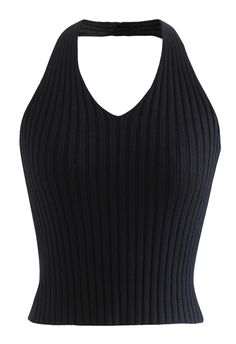 Bring back those classic '90s trends with this halter neck knit top! Light-weight knit shapes this tank that has a halter neckline and a fitted bodice that ends at a cropped hem. Pair with your favorite exquisite floral skirt to really feel nostalgic!    - Slim fit  - Cropped hem  - Halter neck design  - Open back  - Knit fabric provides flexibility  - Not lined  - 100% Acrylic  - Hand wash cold            Size  Length  Bust  Waist      S-M  cm  48  60-92  60-80      inch  19  23.5-36  23.5-31.5 Top Gris, 90s Trends, Mode Inspo, Knit Crop Top, Dream Clothes, Fitted Bodice, Gotham, Cute Tops, Halter Neck