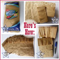 there's how to make paper bags out of cardboard