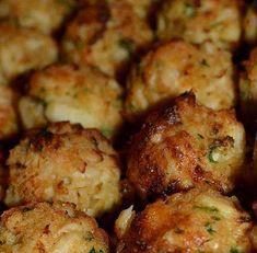 close up view of cooked meatballs with parsley on top