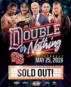 a poster for the double or nothing event