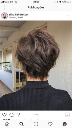 Short Hair Back, Really Short Hair, Short Grey Hair, Haircut For Thick Hair, Short Hair Styles Easy, Back View, Short Hair With Layers, Short Hair Styles Pixie