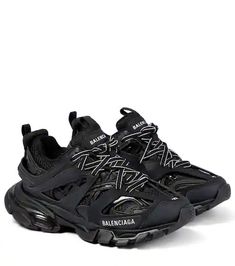 Could look for chunky black sneakers Tenis Balenciaga, Balenciaga Sneakers Outfit, Balenciaga Track Black, Balenciaga Track Trainers, Balenciaga Track Sneakers, Track Sneakers, Balenciaga Shoes Sneakers, Pretty Sneakers, Rubber Sneakers