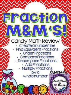 fraction and mixed numbers review game with the title fraction and mixed numbers, which is written in