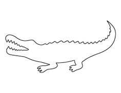 the outline of an alligator on a white background